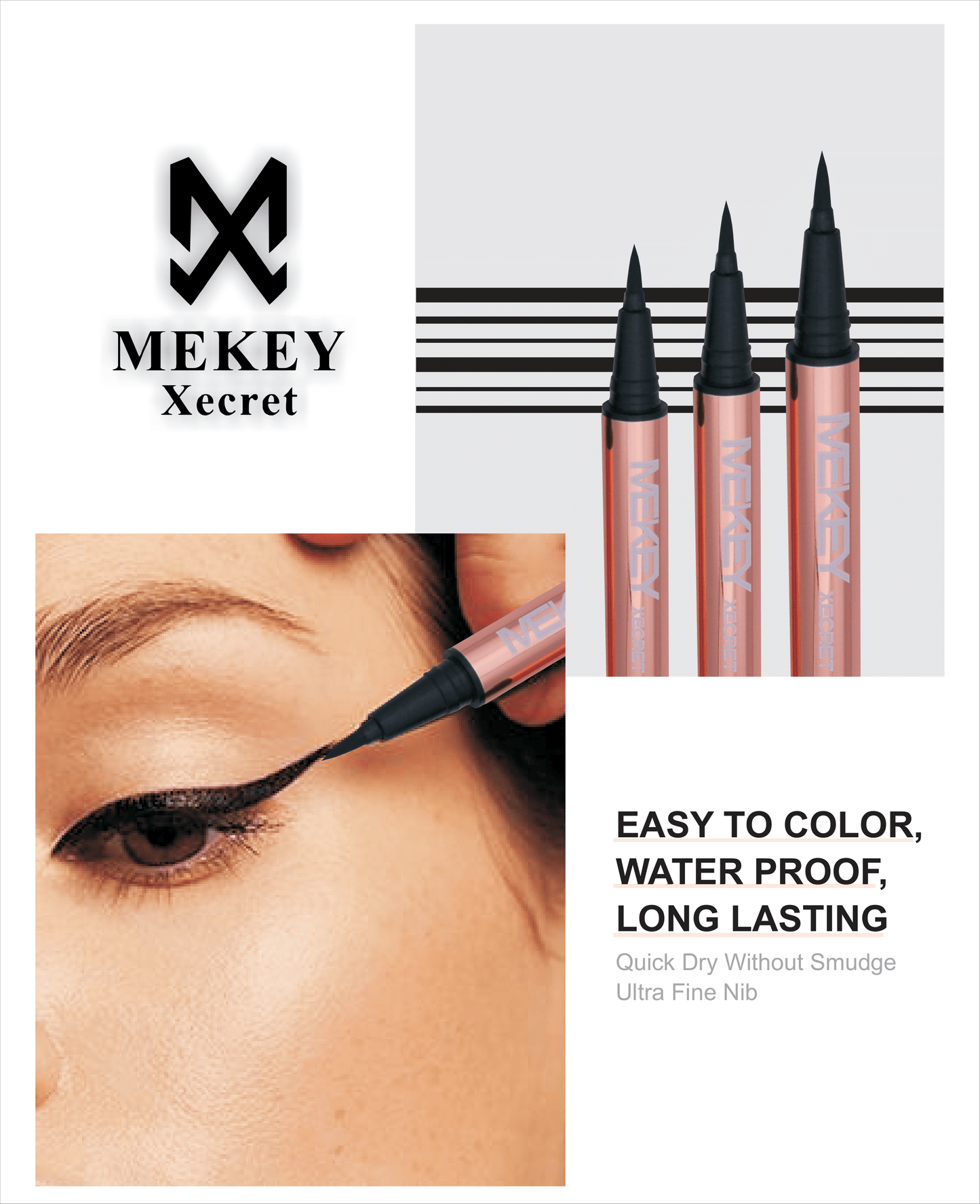 Mekeyxecret Waterproof Longlasting Marker Eyeliner